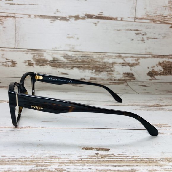 Prada Square Brown Havana Gold Eyeglasses Glasses Frames NWOT - Picture 8 of 12